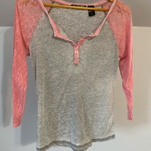 Long Sleeve Lace Tee
